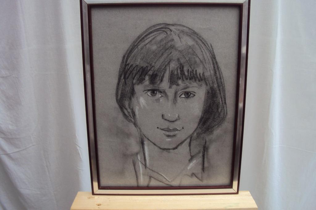 houtskool tekening, Antiek en Kunst, Ophalen