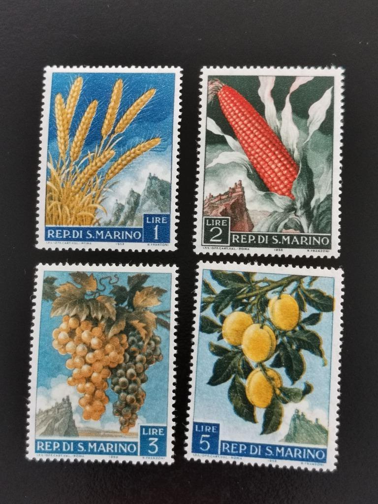 San Marino 1958 - fruit - oogst - landbouw **, Ophalen of Verzenden, Postfris