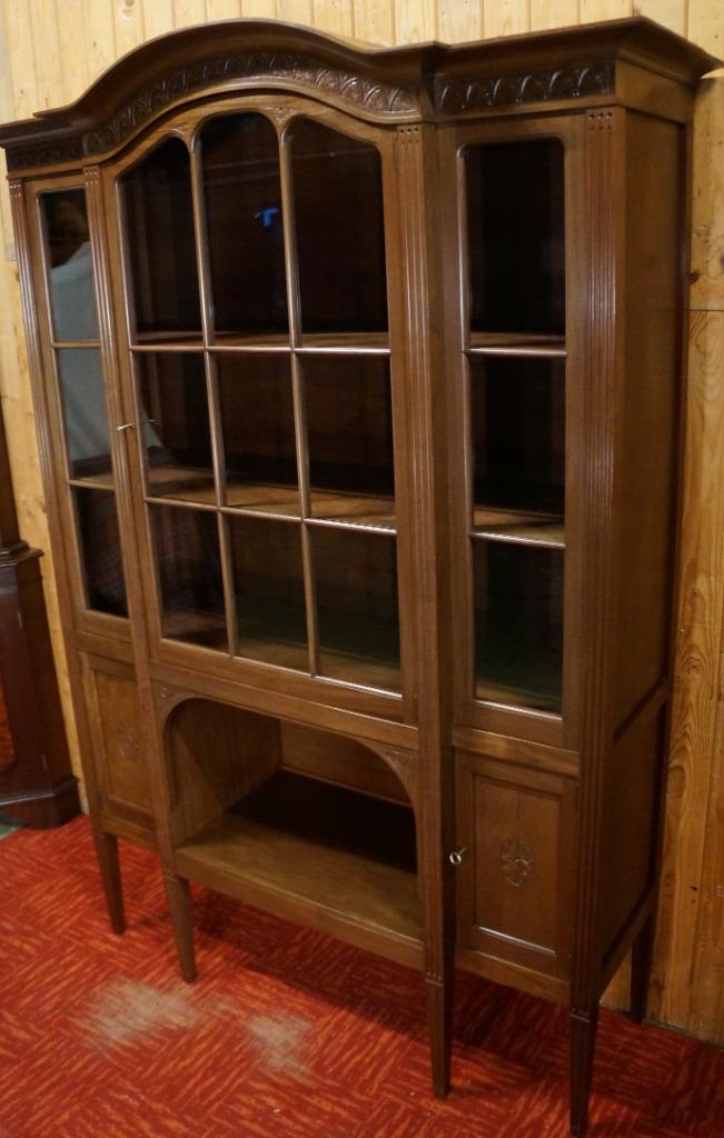 Armoire incurvée Art Déco, présentoir de meubles, vitrine mu, 25 à 50 cm, 150 à 200 cm, Utilisé, Verre