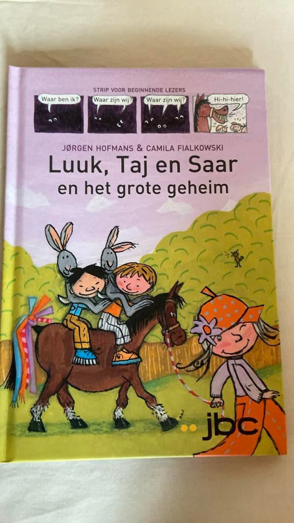 Luuk, Taj en Saar en het grote geheim - JBC boek, Boeken, Fictie algemeen, Zo goed als nieuw, Ophalen, Jørgen Hofmans