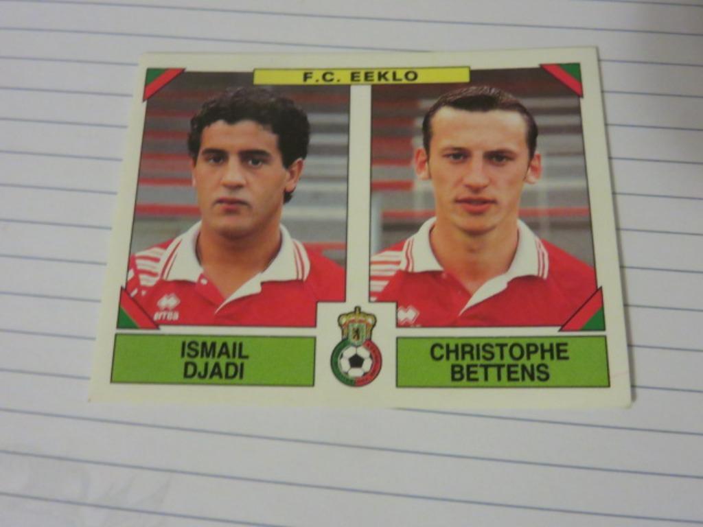 Voetbal: Sticker football 95 :  Djadi + Bettens -- FC Eeklo, Ophalen of Verzenden, Nieuw, Sticker