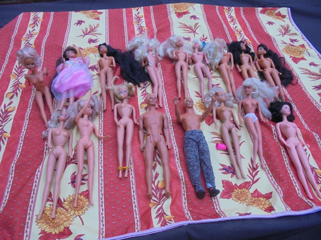 lot de 17 poupées barbie, Enlèvement ou Envoi, Utilisé, Barbie