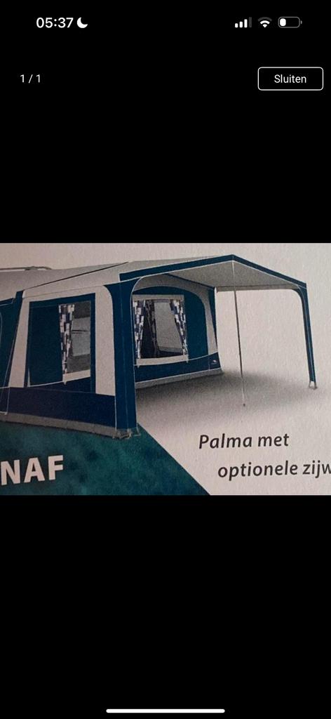 2 zijwanden palma luifel, Caravans en Kamperen, Ophalen, Zo goed als nieuw