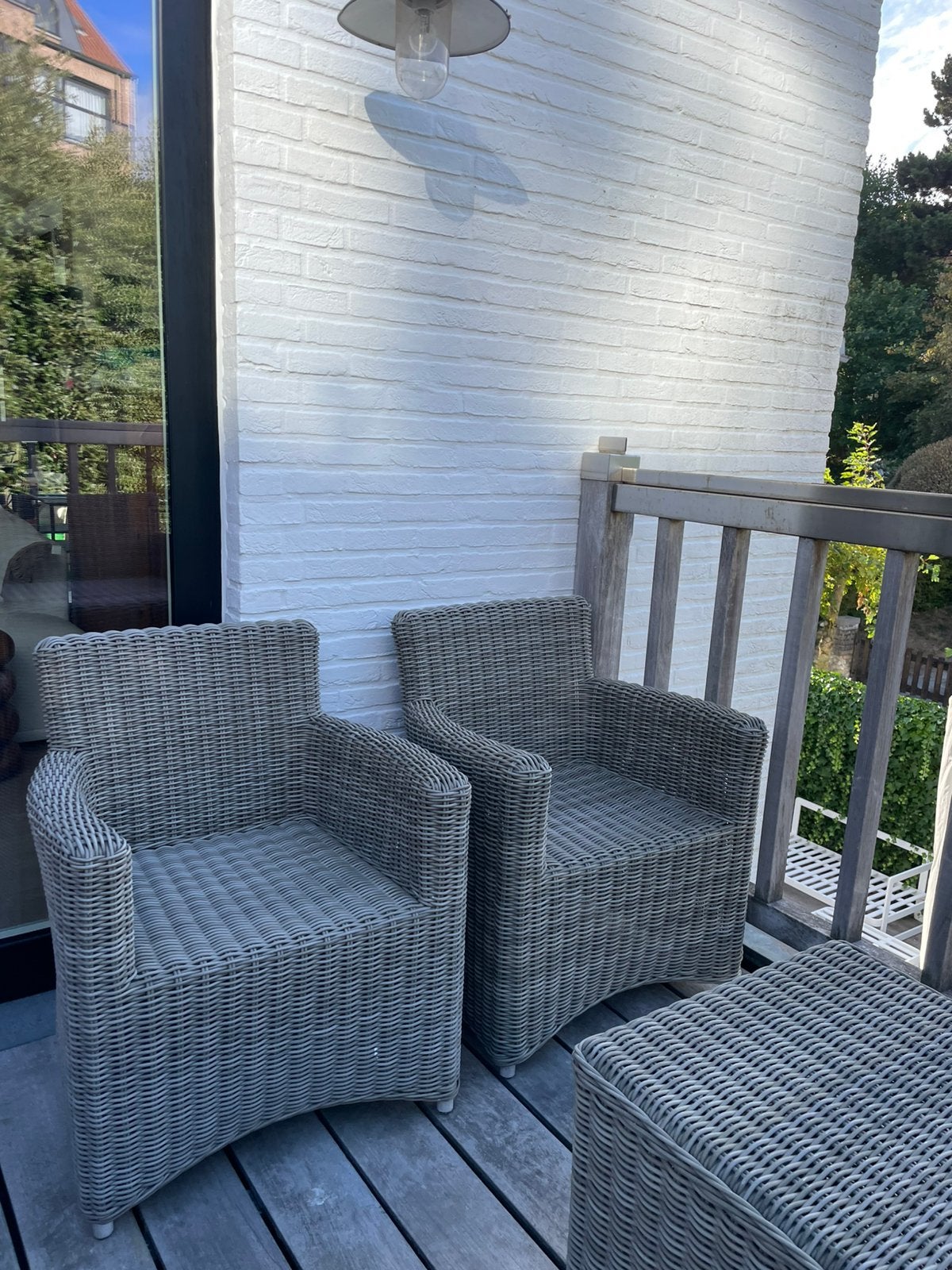 Lounge, Banque, Osier, Comme neuf, Sets de jardin