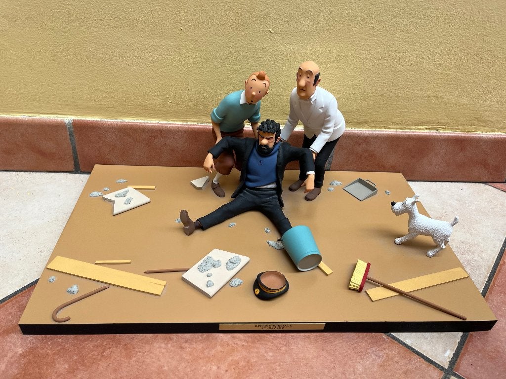 Figurine Tintin « C’est vraiment dommage », Verzamelen, Stripfiguren, Ophalen, Kuifje, Zo goed als nieuw, Beeldje of Figuurtje