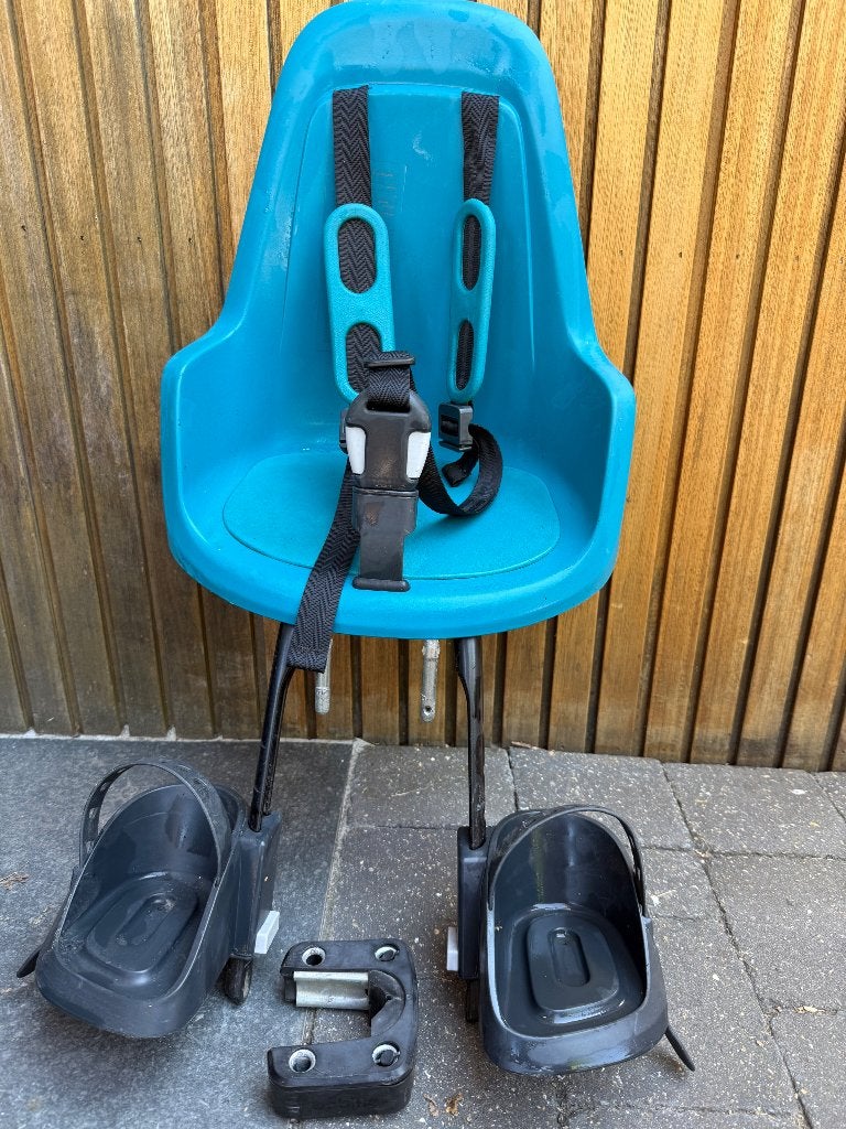 Fietsstoeltje vooraan Bobike mini, Fietsen en Brommers, Ophalen, Boobike, Gebruikt, Voetsteuntjes