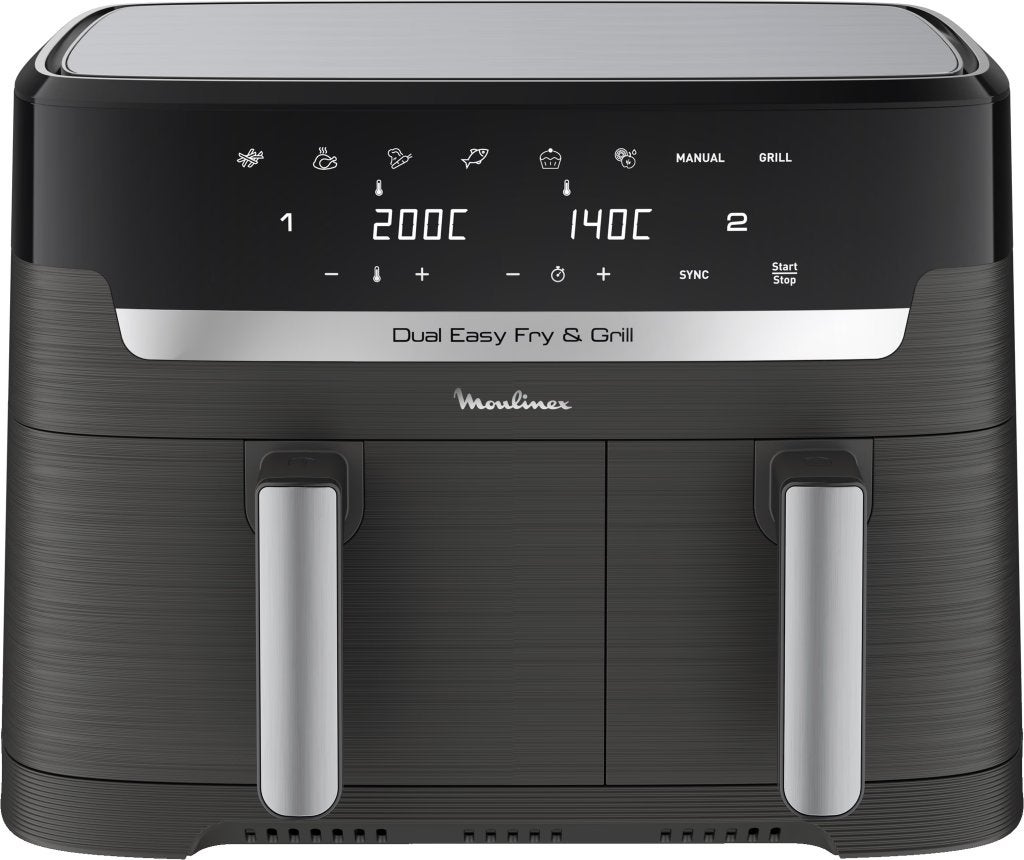 Moulinex Dual Easy Fry & Grill 01, Neuf, Autres marques, Autres types, Noir