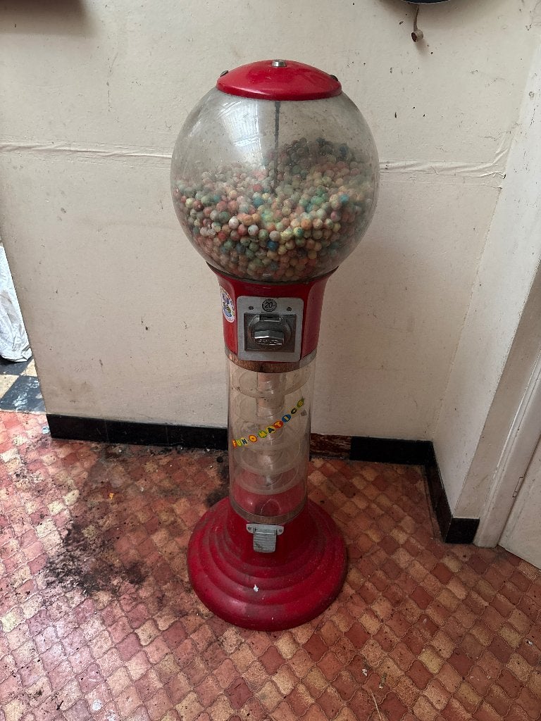 Vintage kauwgomballenautomaat, Ophalen, Gebruikt