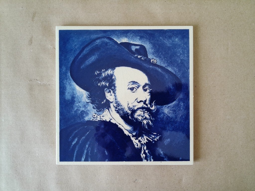 Curiosités carrelage vintage de Peter Paul Rubens 15x15cm, Antiquités & Art, Enlèvement ou Envoi