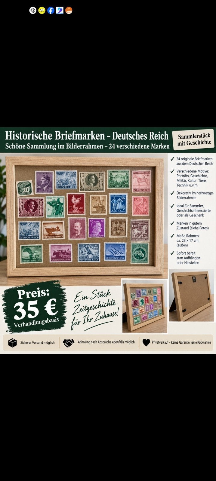 timbre de l'Empire allemand, Enlèvement ou Envoi