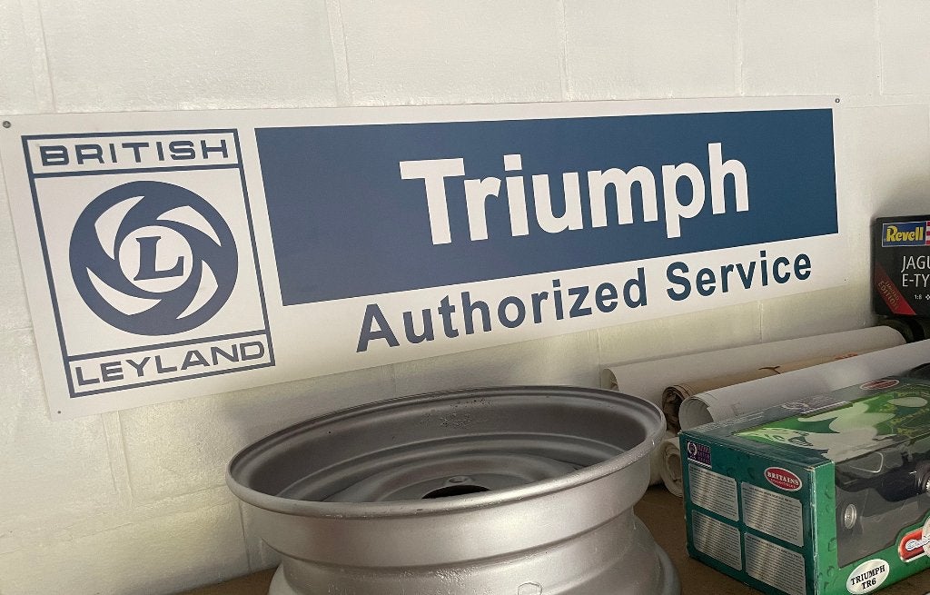 TRIUMPH Service reclamebord, Ophalen, Nieuw, Auto's