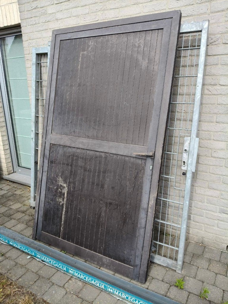 porte extérieure en aluminium, Bricolage & Construction, Enlèvement, Utilisé, Métal, Porte extérieure