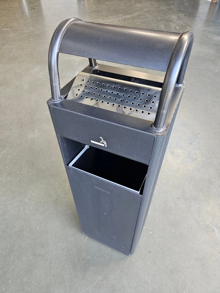 Rossignol Pro 6L asbak voor buitengebruik + vuilnisbak 30L, Huis en Inrichting, Woonaccessoires | Prullenbakken, Gebruikt, Metaal