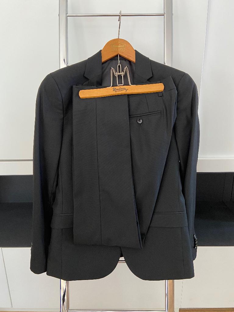 Costume homme Celio noir veste T46 + pantalon T38/40 SlimFit, Celio, Enlèvement ou Envoi, Porté, Taille 46 (S) ou plus petite