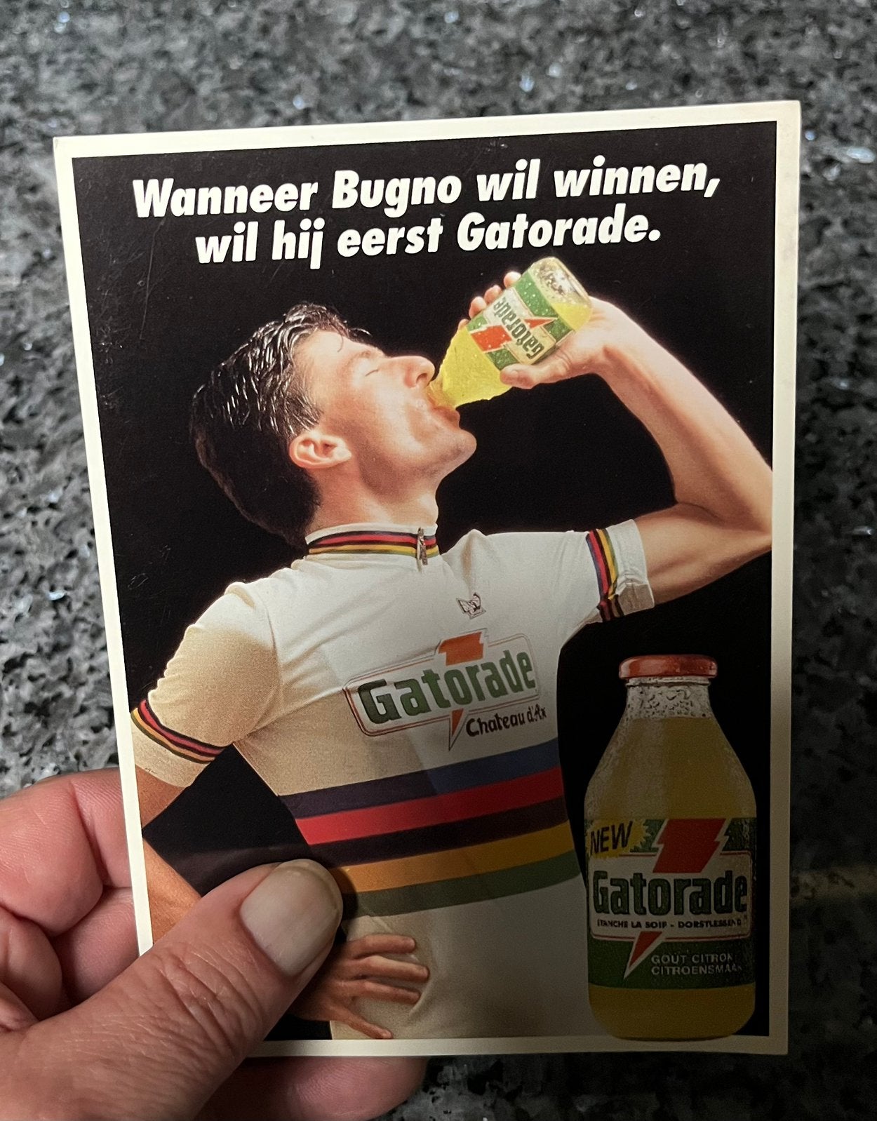 Le cycliste Gianni Bugno, champion du monde, Enlèvement, Comme neuf