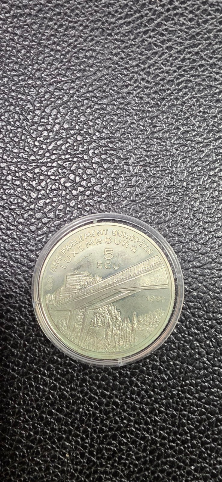 Luxemburg 5 ecu 1992 40 jaar Europees Parlement / Karel IV, Postzegels en Munten, Ophalen of Verzenden