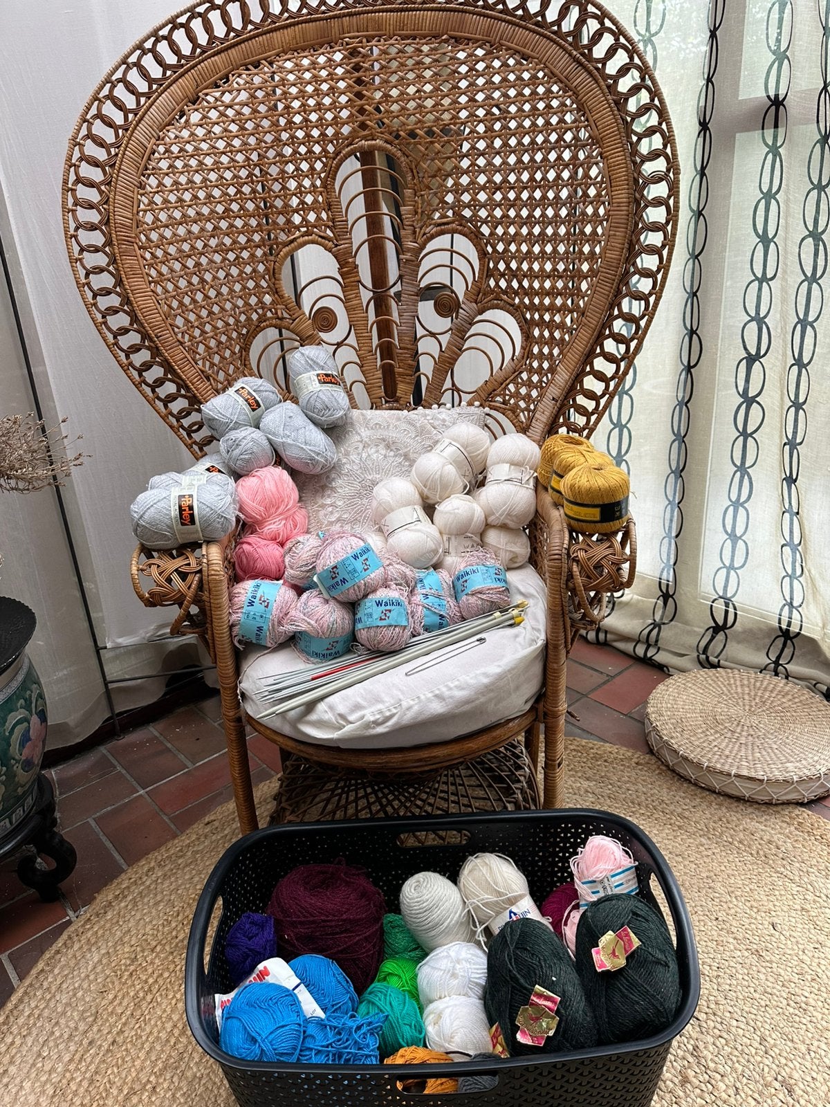 Lot 60 boules de laine + 10 paires d’aiguille, Hobby & Loisirs créatifs, Tricot & Crochet, Enlèvement, Comme neuf, Aiguille