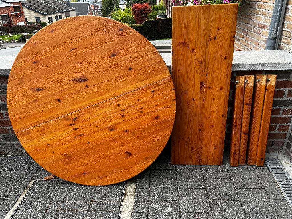 Table extensssible en pin massif, Maison & Meubles, 50 – 75, 150 à 200 cm, Rond, 100 à 150 cm