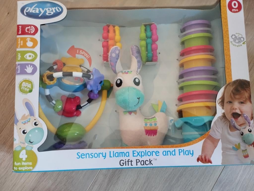 Playgro sensory lama gift pack, Kinderen en Baby's, Ophalen, Nieuw, Rammelaar, Met geluid