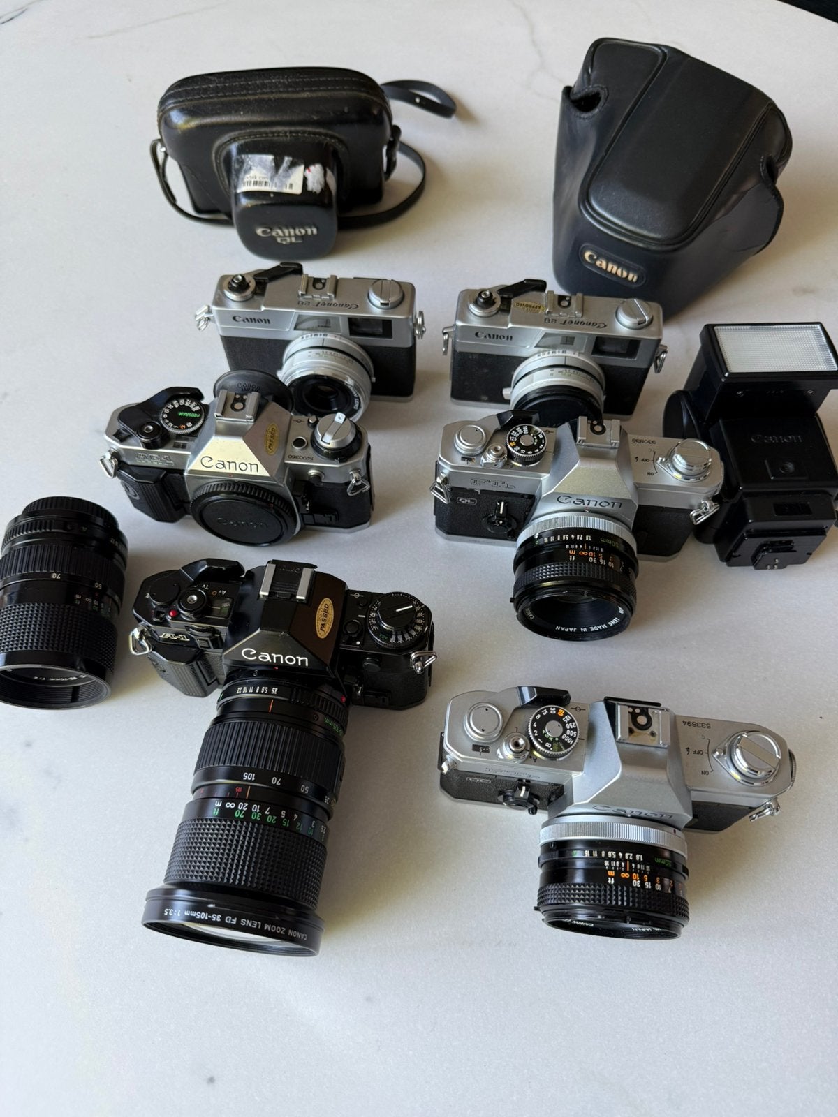 Analoge camera collectie , canon , minolta ,olympus , pentax, Audio, Tv en Foto, Fotocamera's Analoog, Ophalen, Gebruikt, Canon