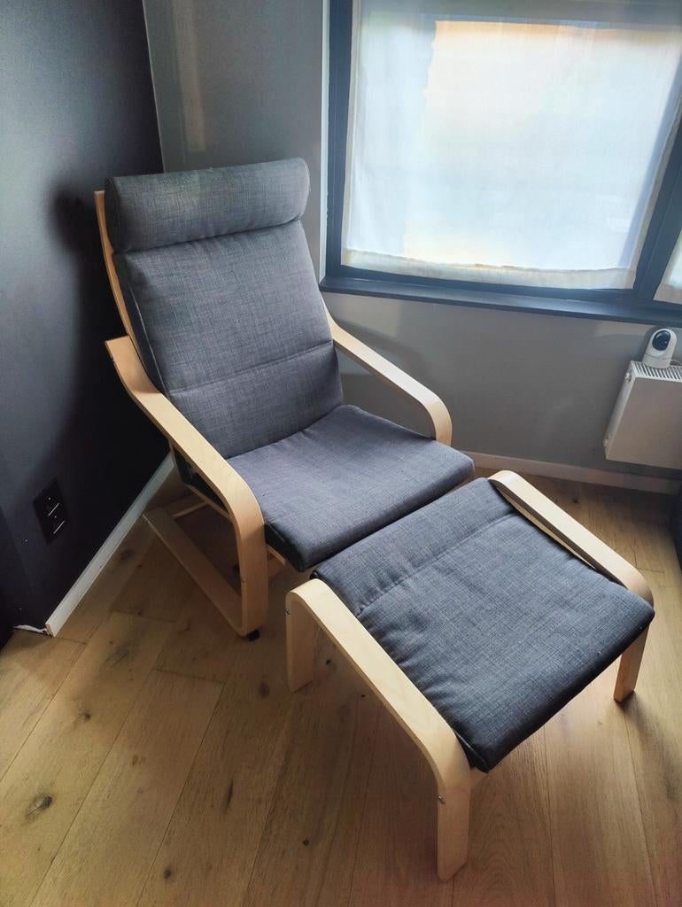 Ikea Poang relax zetel + voetenbank, Ophalen