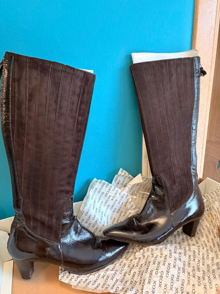 Bottes brunes avec tirette GEOX 37,5, Ophalen, Gedragen, Bruin