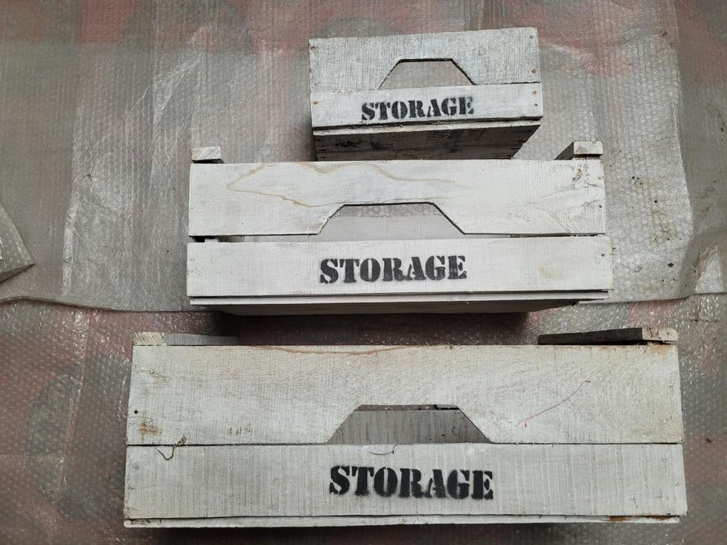 3 cageots  en bois vintage., Enlèvement
