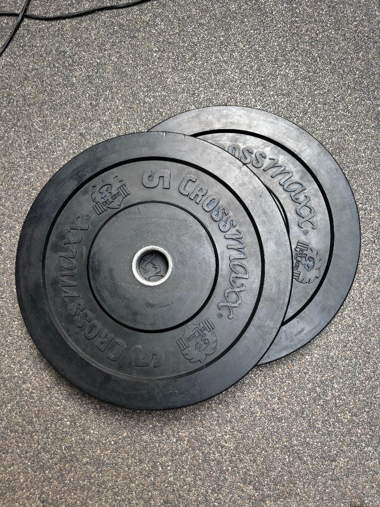 2x Crossmaxx Technique Plate 5 kg, Ophalen, Gebruikt, Benen, Halterschijven