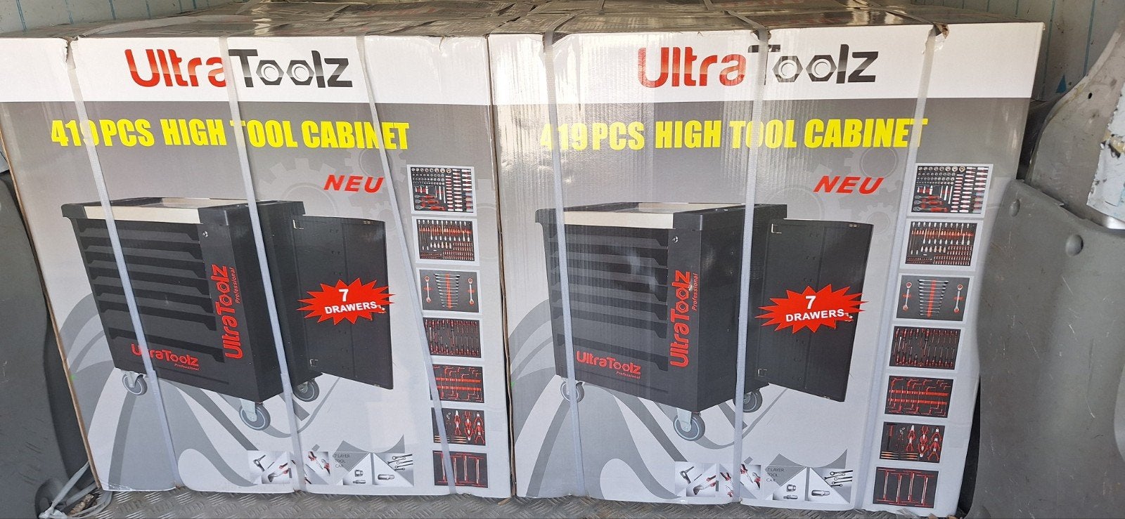boîte à outils pleine de 7 tiroirs, Enlèvement