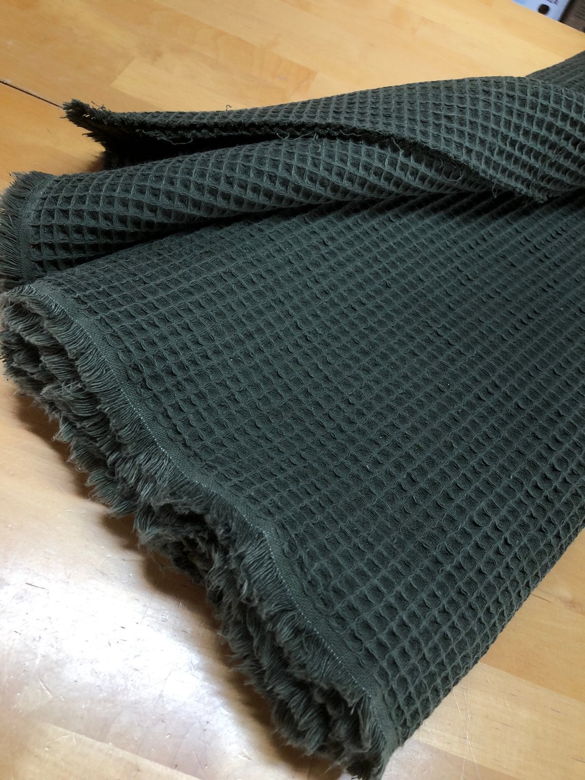 Coton gaufré, Enlèvement ou Envoi, Comme neuf, Vert, Coton