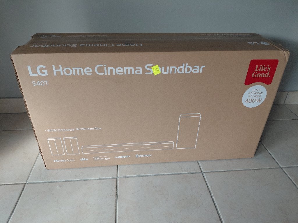 LG Home Cinema Soundbar S40T 400W, Audio, Tv en Foto, Home Cinema-sets, Soundbar, 70 watt of meer, Nieuw, Overige spelers
