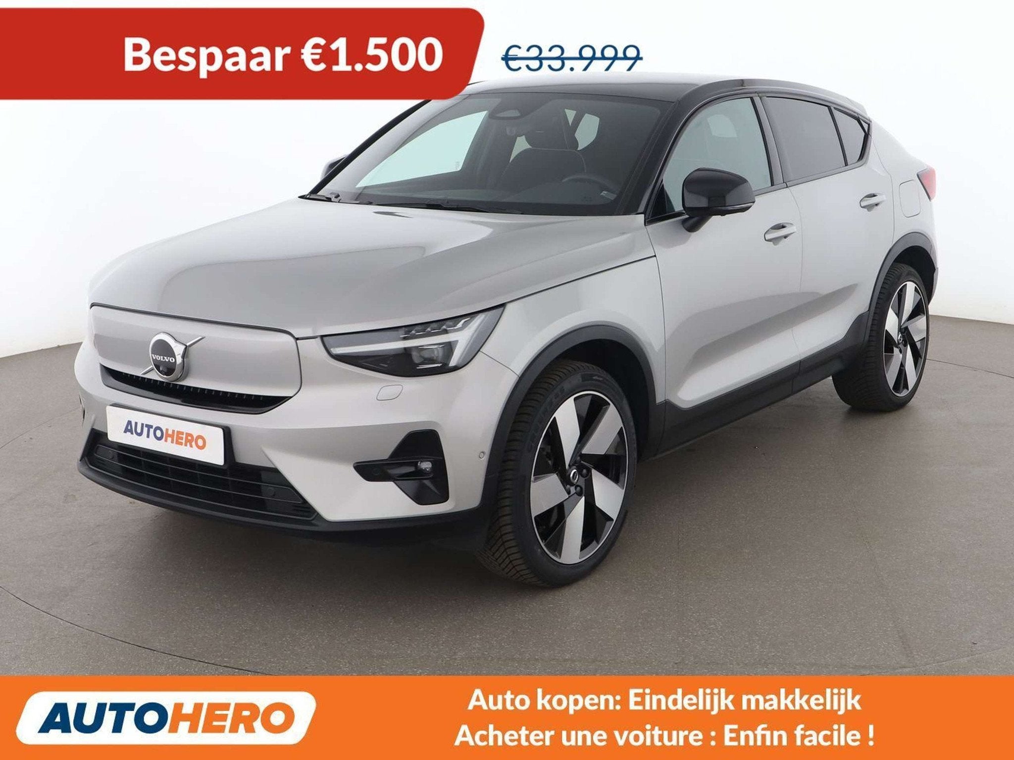 Volvo C40 Recharge Twin Pure 300 kW Ultimate AWD (bj 2022), Auto's, Gebruikt, Zwart, Elektrisch, 5 zetels