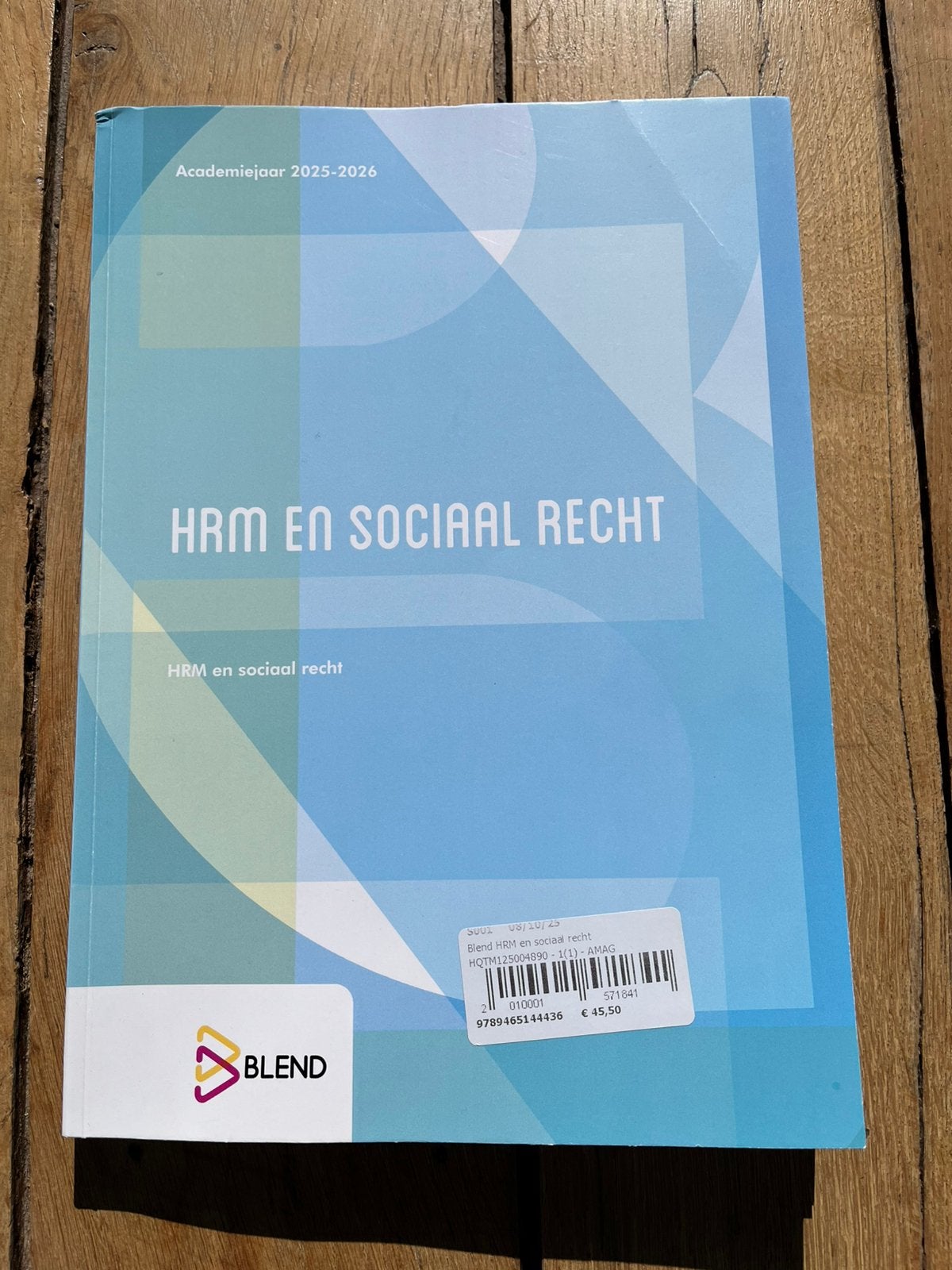 HRM en sociaal recht, Boeken, Ophalen, Zo goed als nieuw, Hogeschool