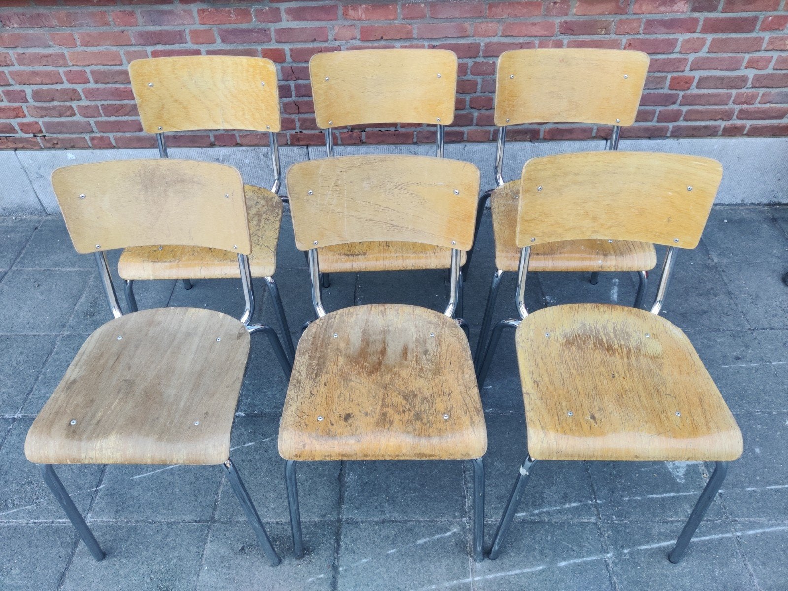 Chaises d'école vintage 23 pièces, Enlèvement