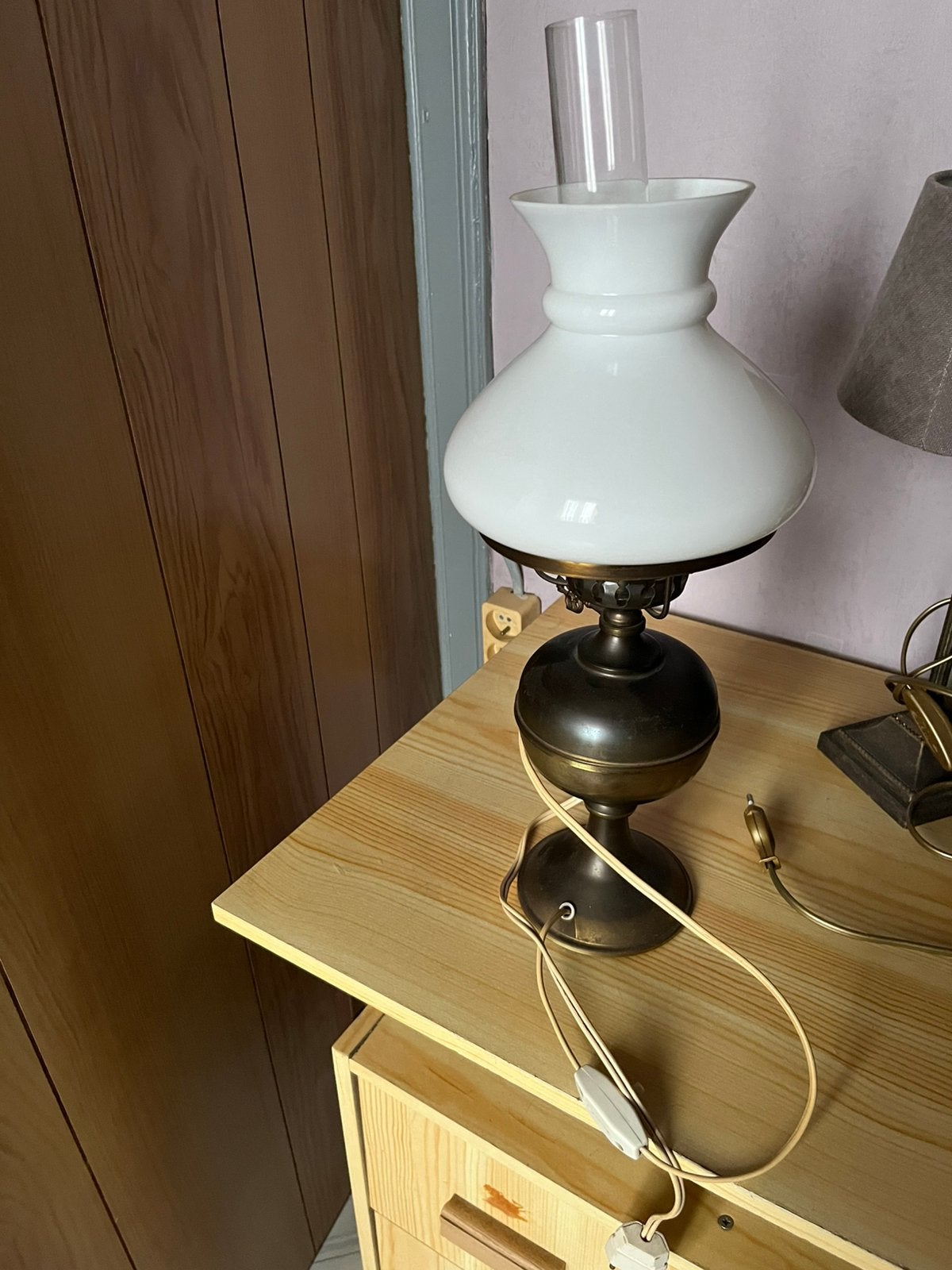Lampe kap, Ophalen, Olielamp