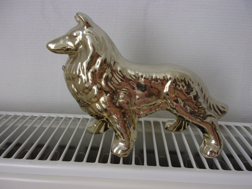 vintage gouden hond, Ophalen of Verzenden