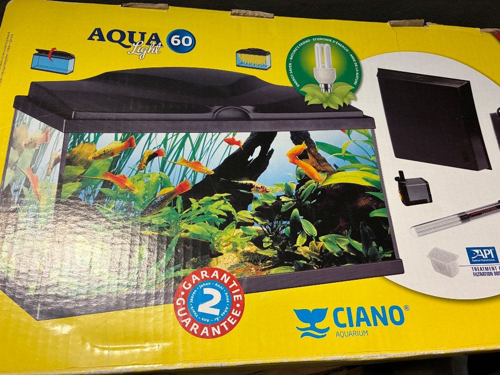 Aquarium Aqua light 60 Ciano, Dieren en Toebehoren, Vissen | Aquaria en Toebehoren, Ophalen, Inclusief toebehoren, Nieuw, Overige merken