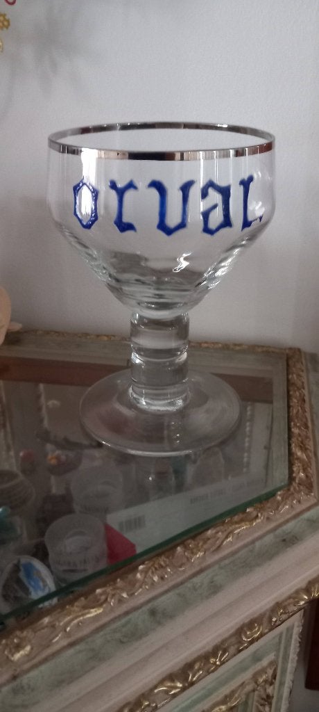 Verre orval gothique, Collections, Marques de bière, Enlèvement, Comme neuf, Verre ou Verres, Autres marques