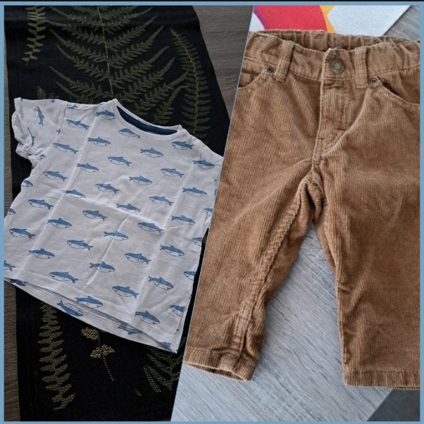 Setje maat 74, H&M, Ophalen of Verzenden, Zo goed als nieuw, Setje