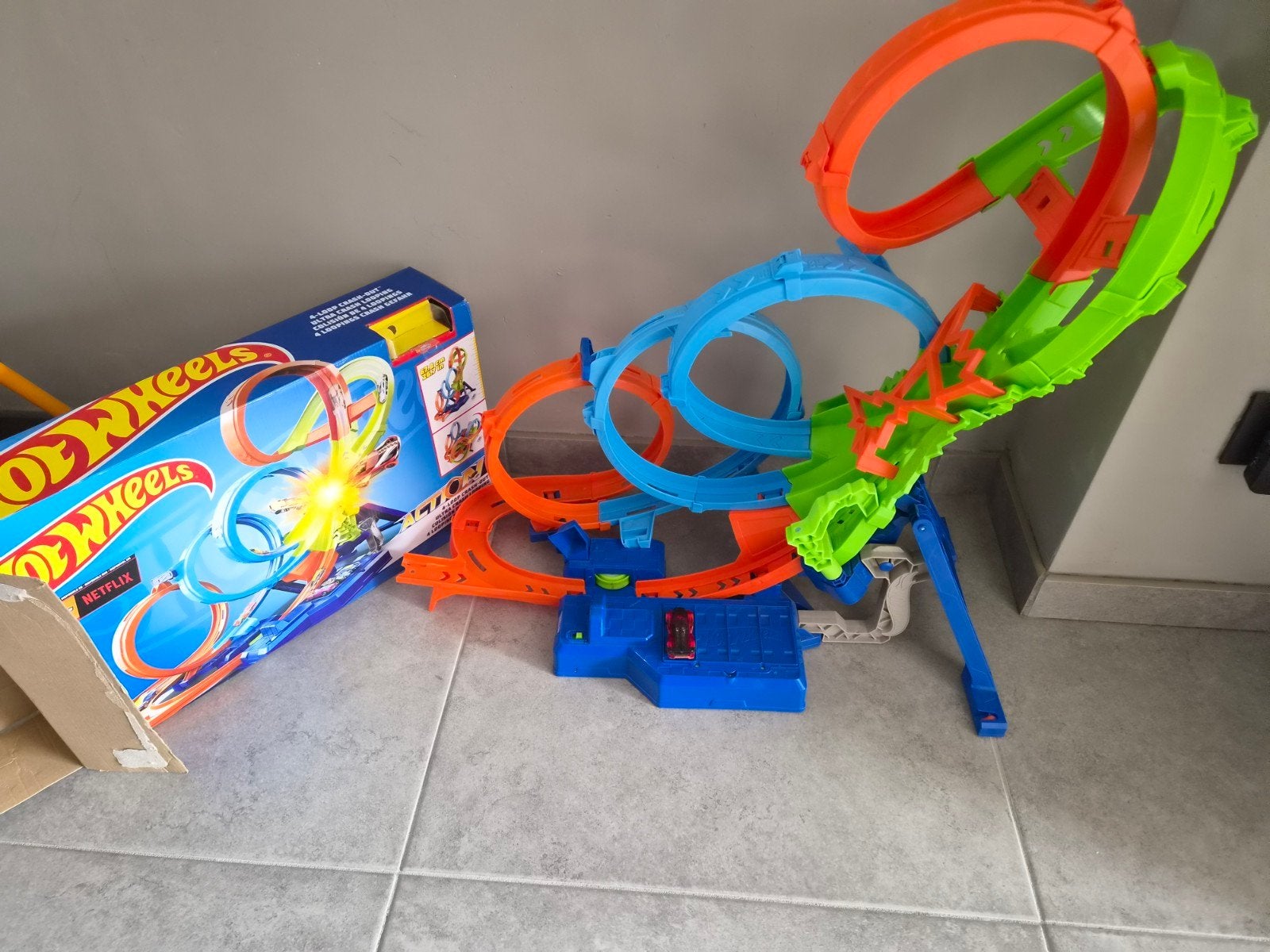 hot wheels racebaan, Enfants & Bébés, Jouets | Circuits, Électrique, Comme neuf, Enlèvement, Circuit