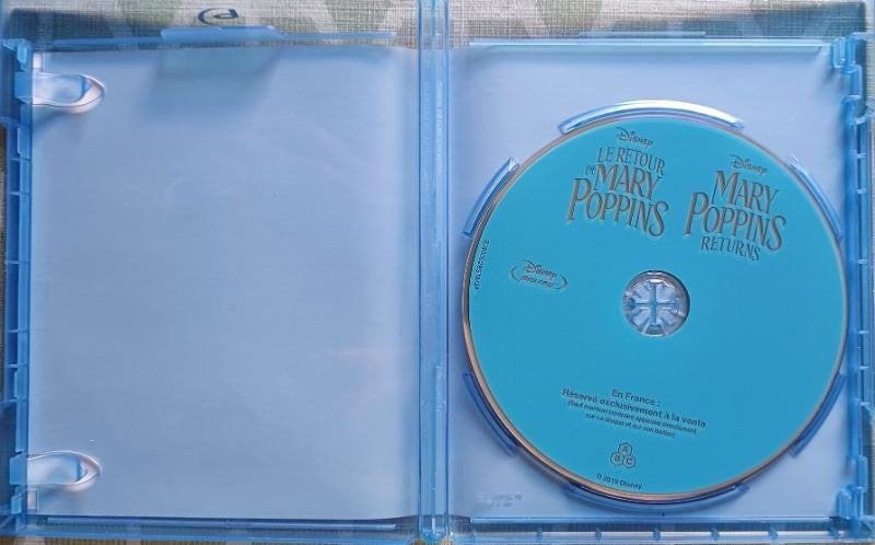 blu ray MARY POPPINS RETURNS WALT DISNEY MERYL STREEP, Ophalen of Verzenden, Zo goed als nieuw