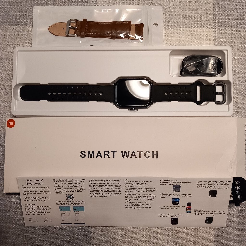 Smart Watch, Ophalen of Verzenden, Nieuw, Zwart