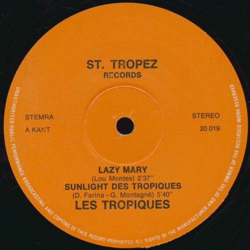 12" - LES TROPIQUES - LAZY MARY - maxi, Cd's en Dvd's, Vinyl | Dance en House, Gebruikt, Disco, 12 inch, Overige typen