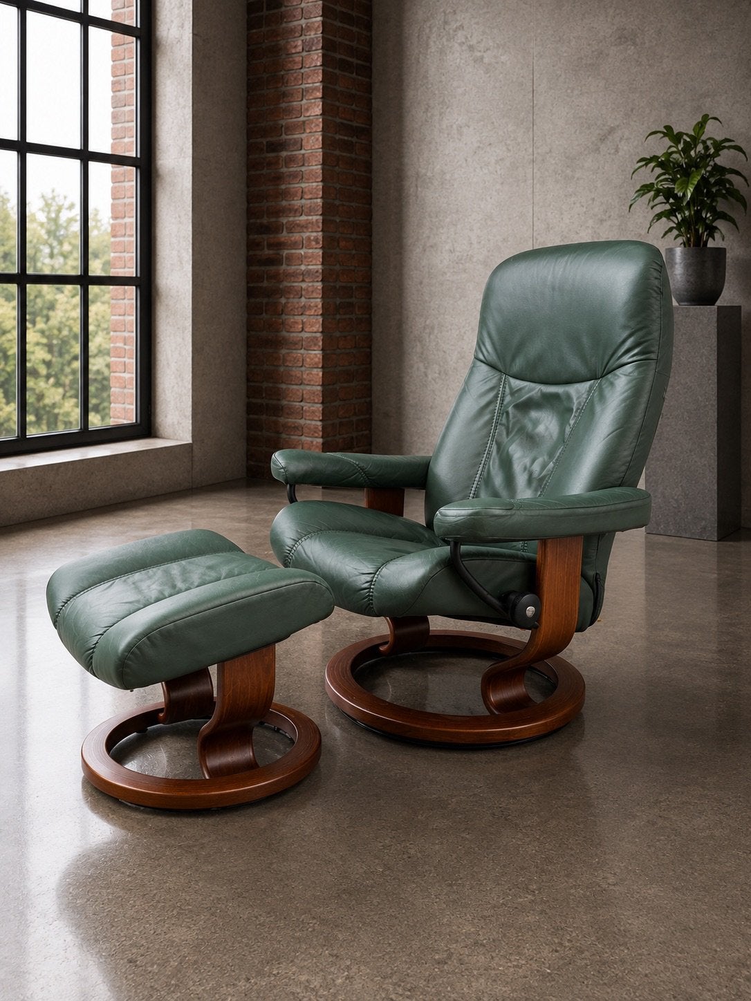 Mooie Stressless relaxfauteuil & hocker, Ophalen of Verzenden, Leer