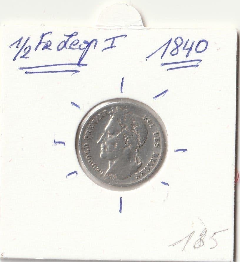 1/2 FR.1840 LEOPOLD 1GELAUWERD, Ophalen of Verzenden, Zilver