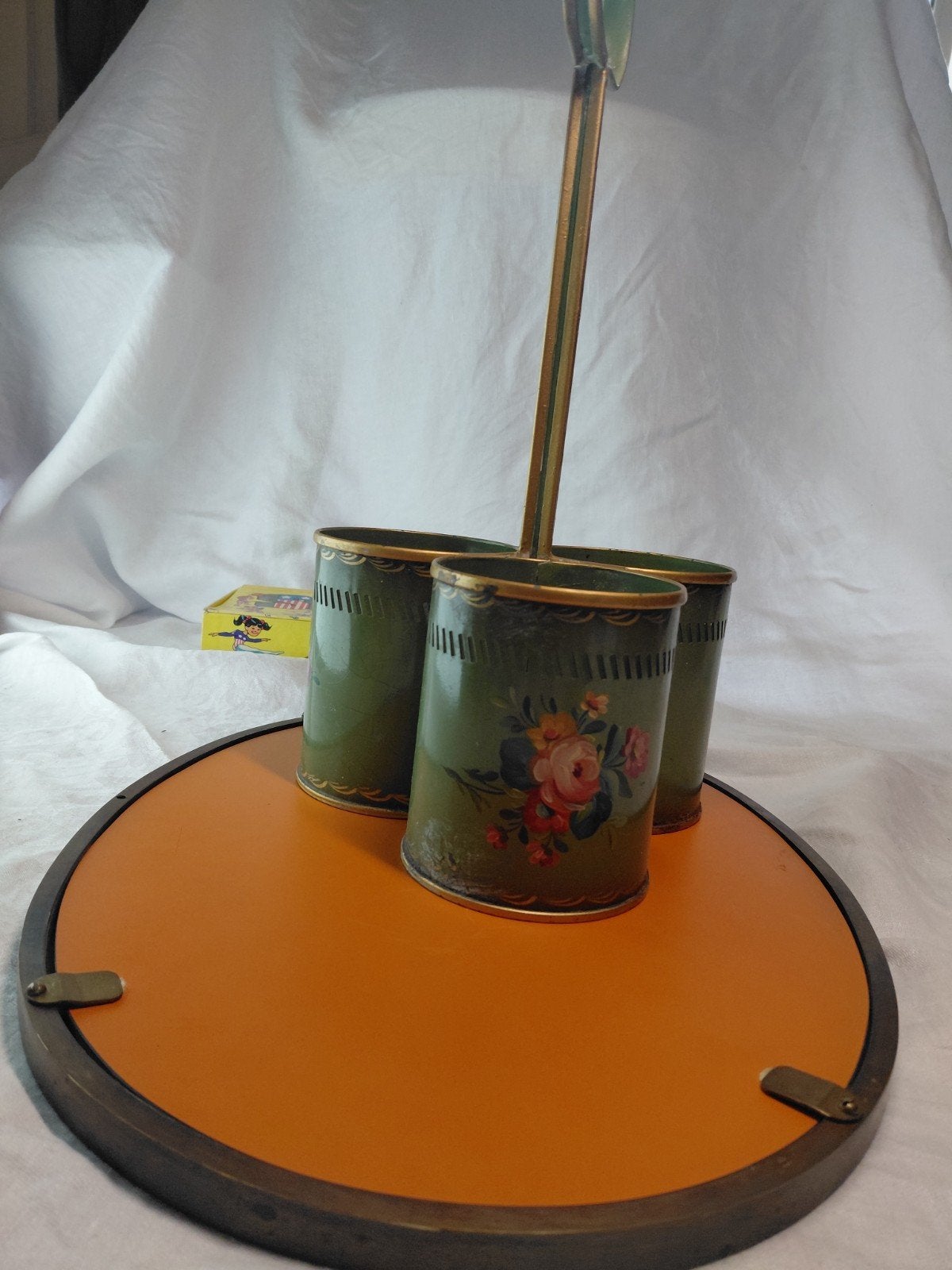 Porte-bouteilles vintage en tôle peinte style Florentin, Antiquités & Art, Enlèvement ou Envoi