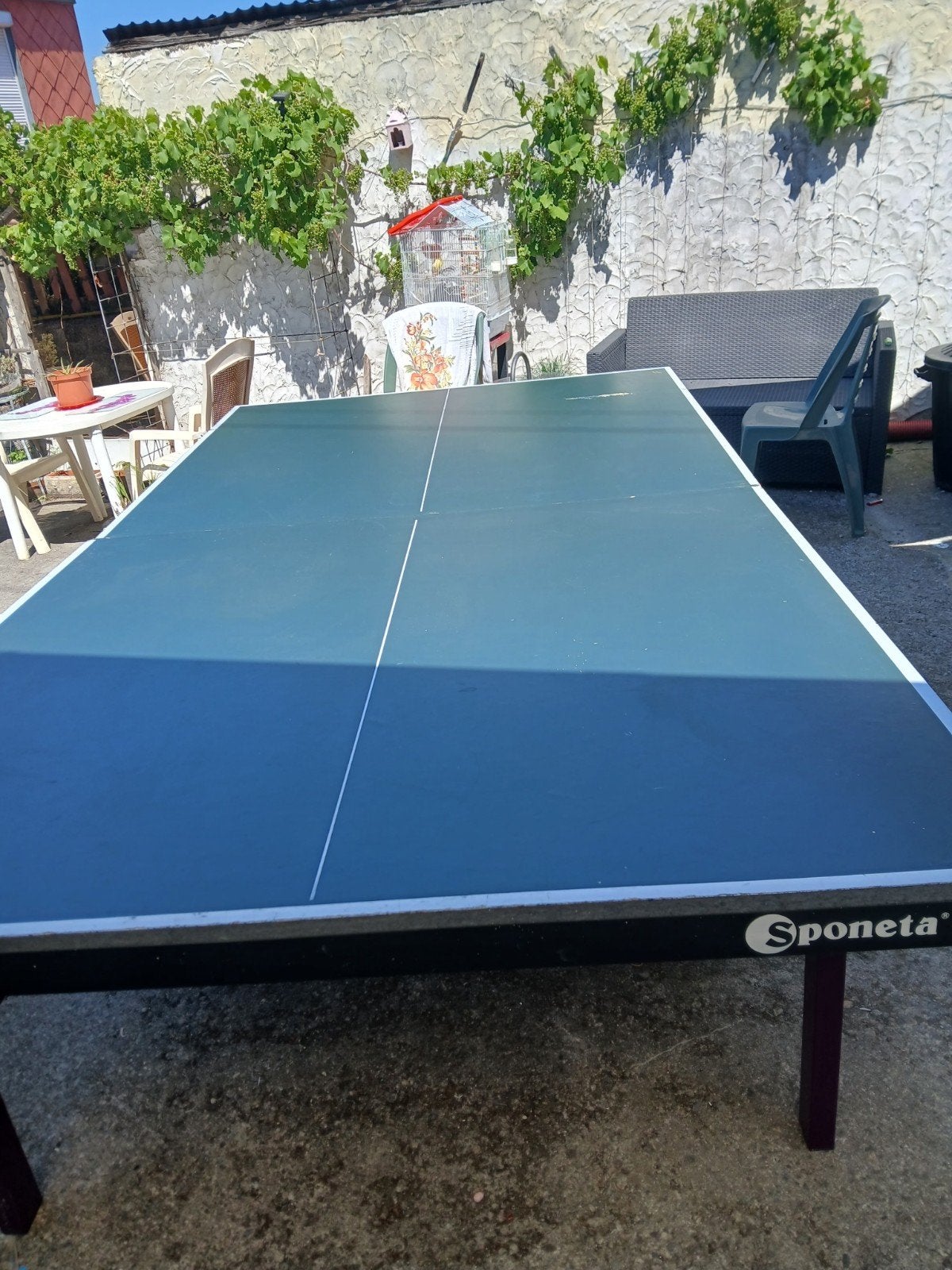 Onberispelijke tafeltennistafel, Gebruikt, Tafel Indoor, Verrijdbaar
