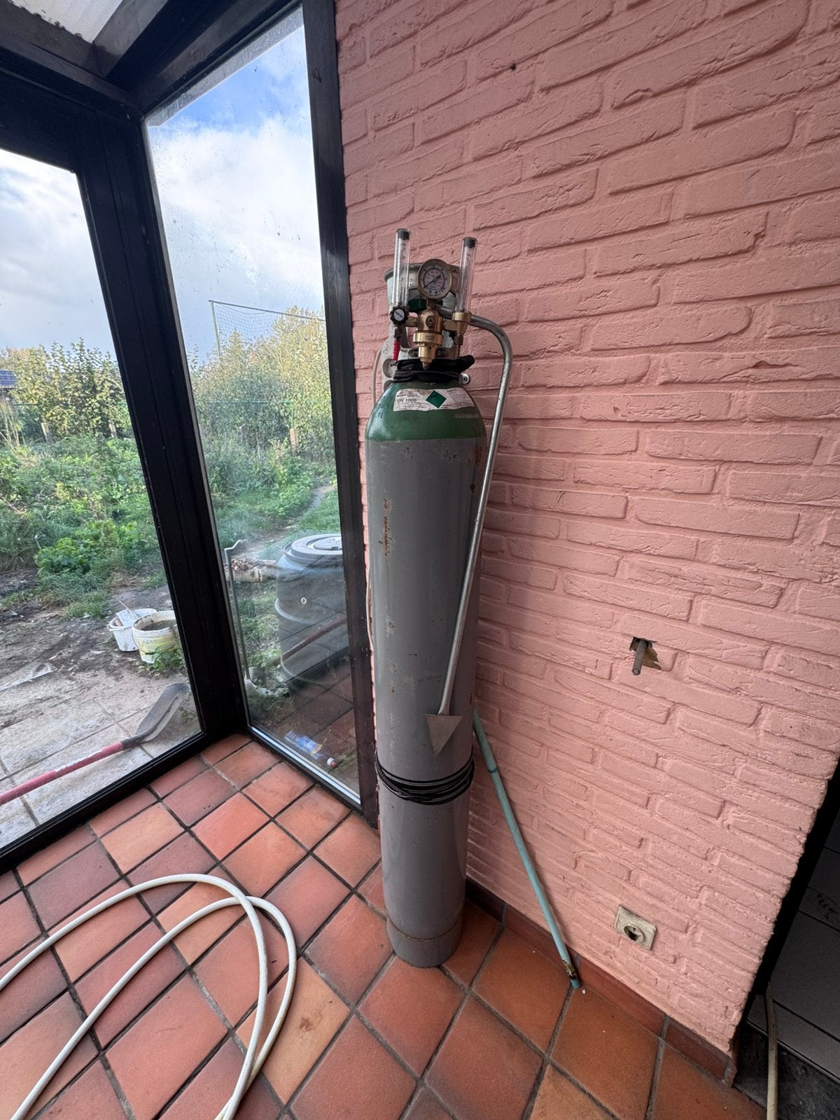 Argon gles gasfles, Ophalen, Zo goed als nieuw