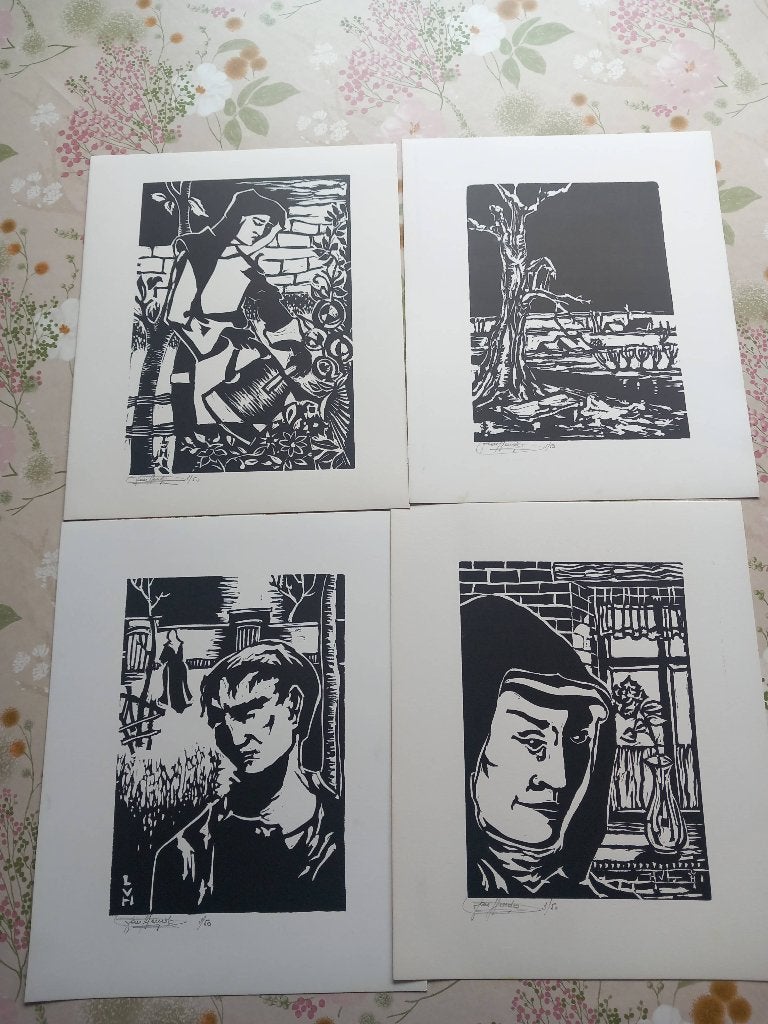 Zeefdruk 4 stuks, Gelimiteerde oplage, Ophalen, Zeefdruk