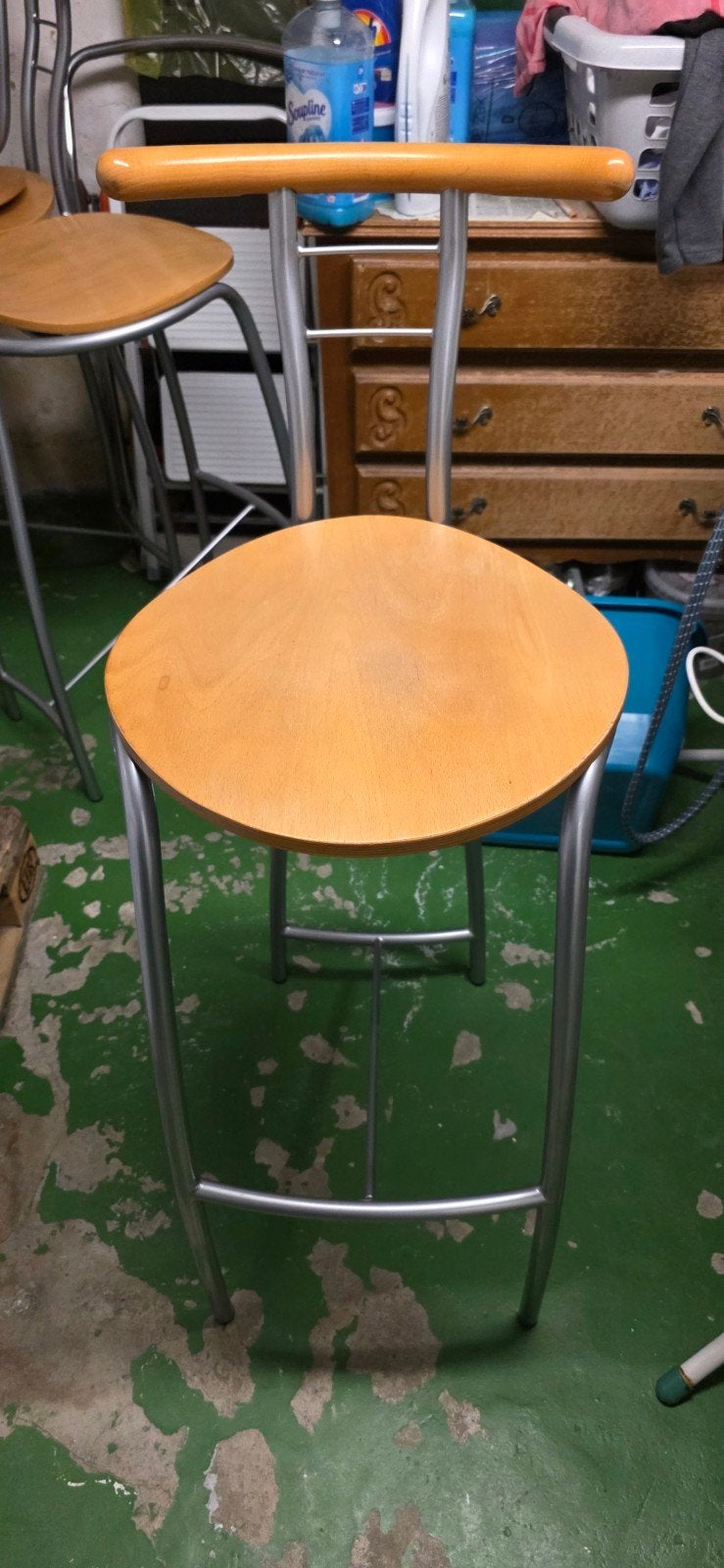 chaise de bar, 90 cm ou plus, Avec repose-pieds, 4 tabourets, Comme neuf